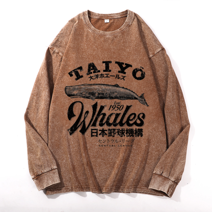 Vintage Cotton Wash Crewneck Sweatshirt