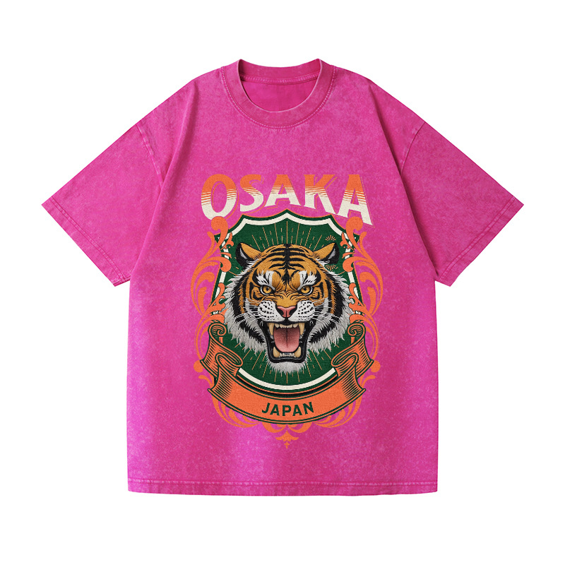 Osaka Tiger Vintage Wash Japanese Design T-Shirt