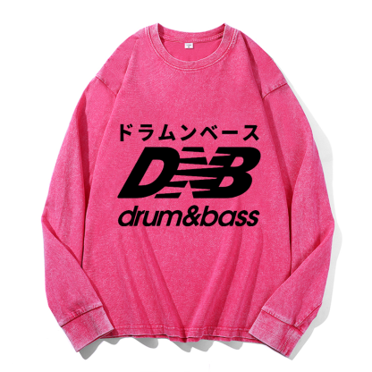Drum and Bass Vintage Cotton Wash Crewneck Sweatshirt