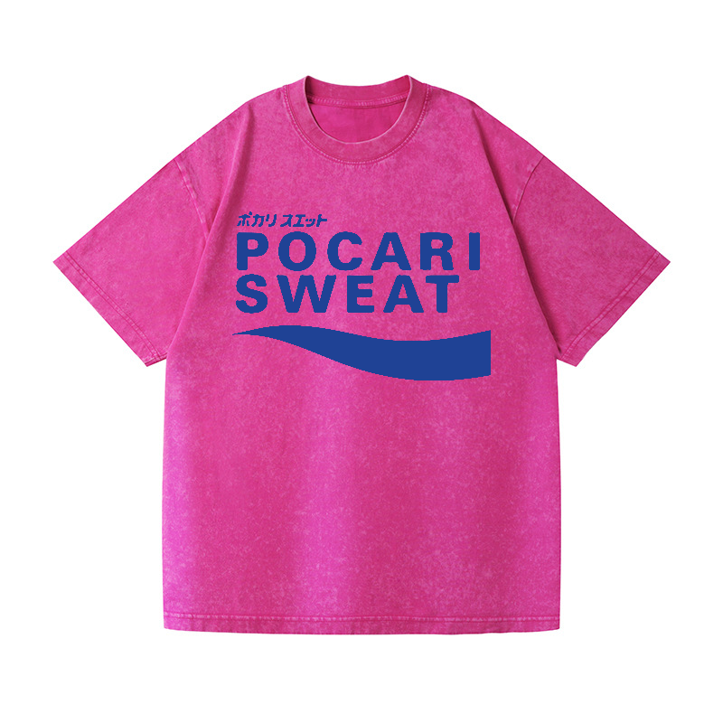 Pocari Sweat Vintage Wash Japanese Design T-Shirt