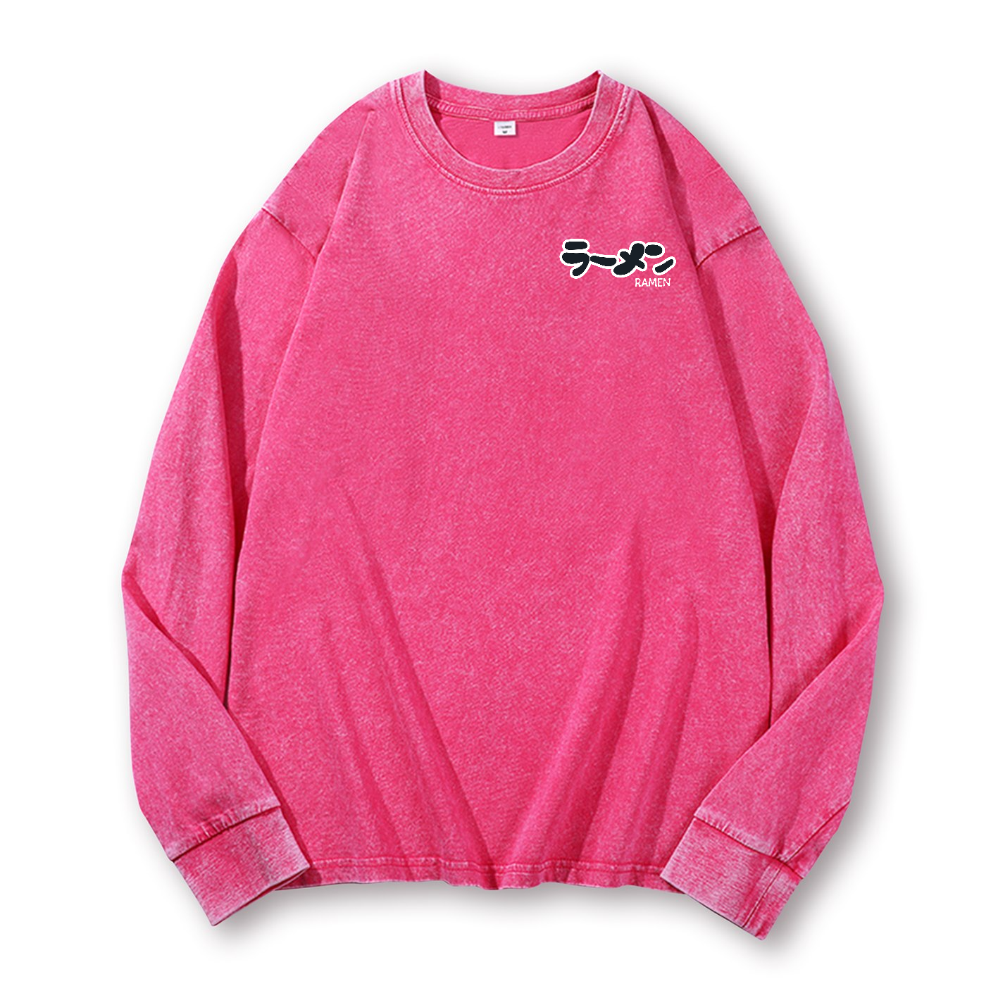 Ramen Hero Vintage Washed Cotton Back Art Long-sleeve T-shirt
