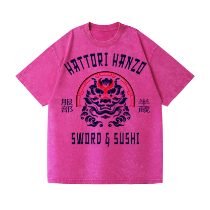 Hattori Hanzo Vintage Wash Japanese Design T-Shirt