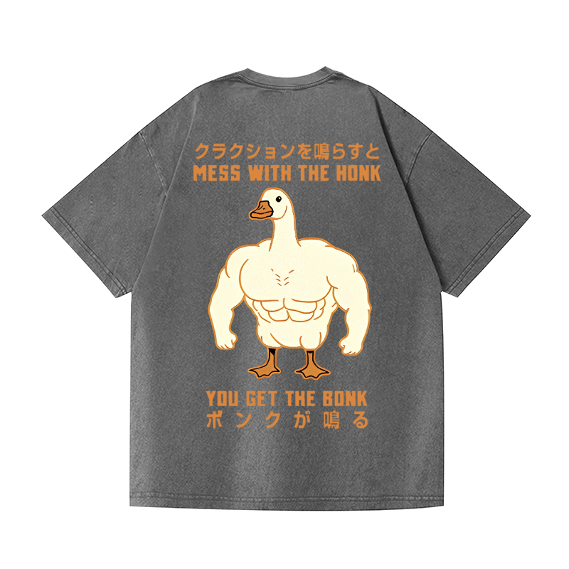 Goose Vintage Wash Japanese Design Back Art T-Shirt
