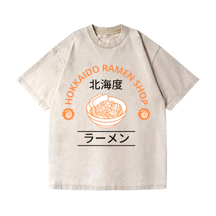 Hokkaido Ramen Shop Vintage Wash Japanese Design T-Shirt