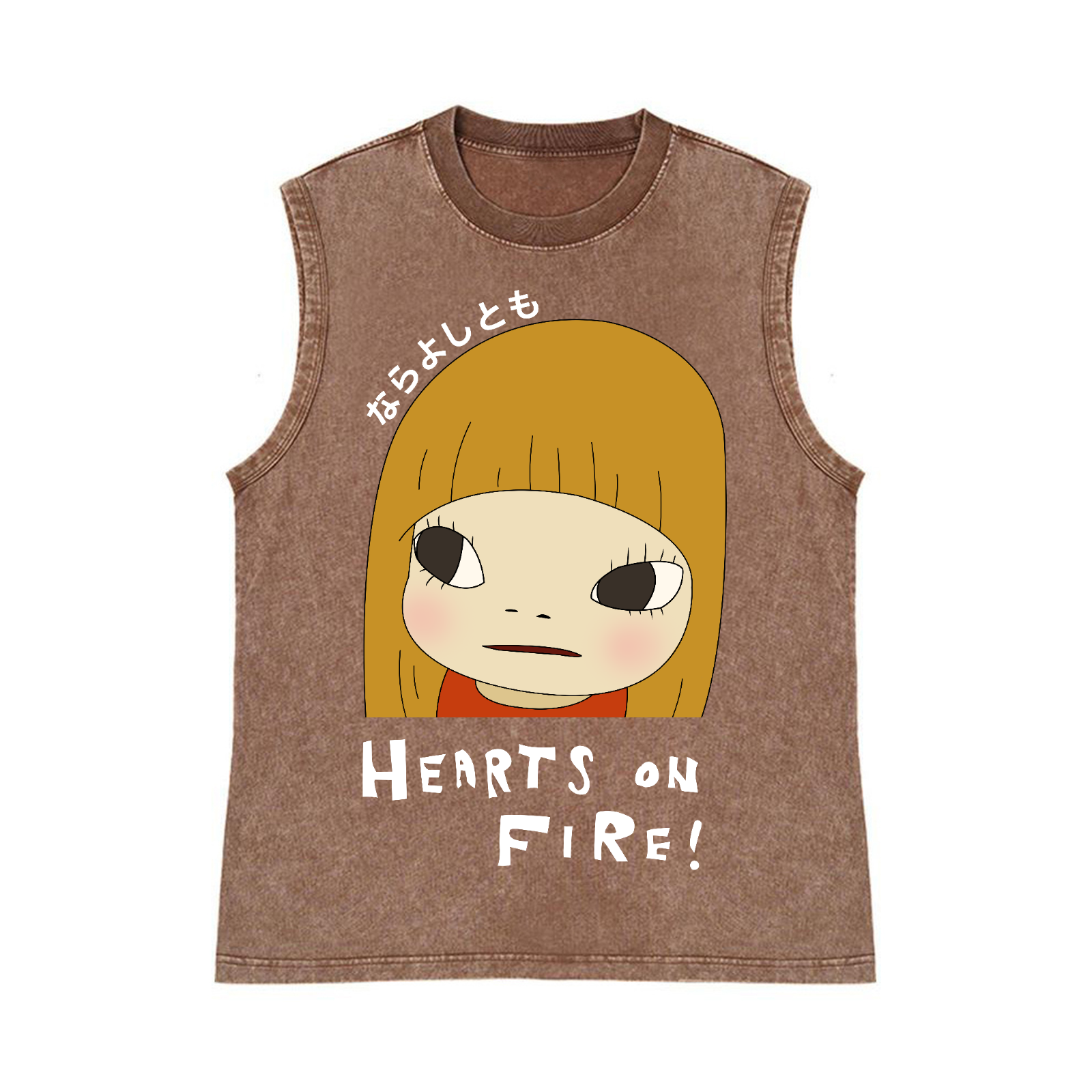 Yoshitomo Nara Pure Cotton Wash-Dyed Sleeveless Tank Top