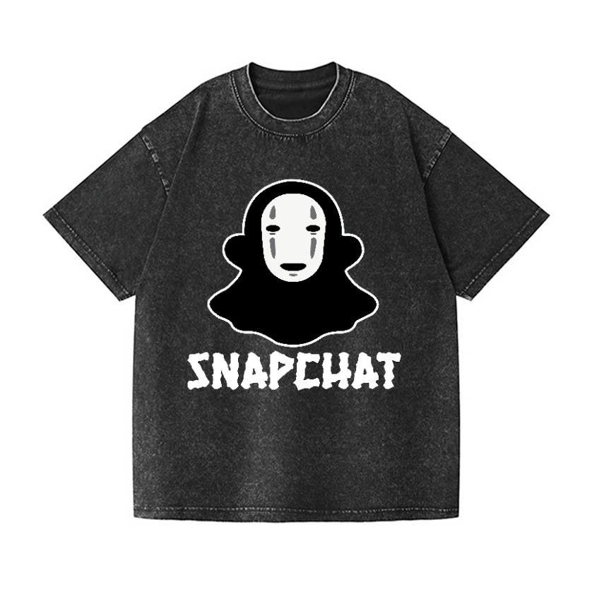 Ghibli No Face Snapchat Vintage Wash Japanese Design T-Shirt