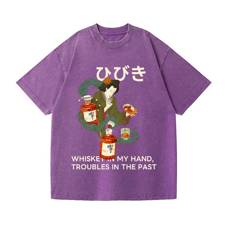 Hibiki Vintage Wash Japanese Design T-Shirt