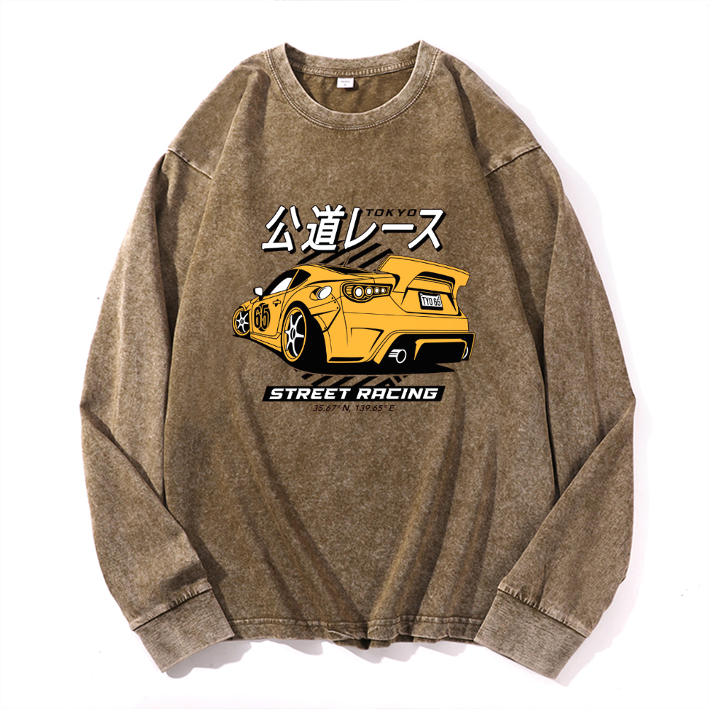 Vintage Cotton Wash Crewneck Sweatshirt