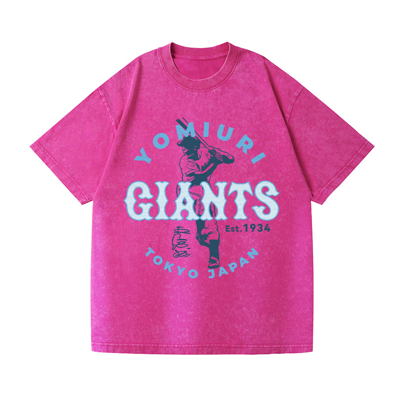 Tokyo Yomiuri Giants Baseball Japan Vintage Wash Japanese Design T-Shirt