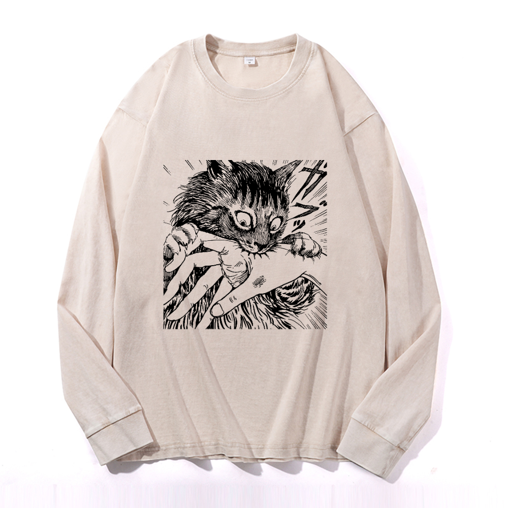 Vintage Cotton Wash Crewneck Sweatshirt