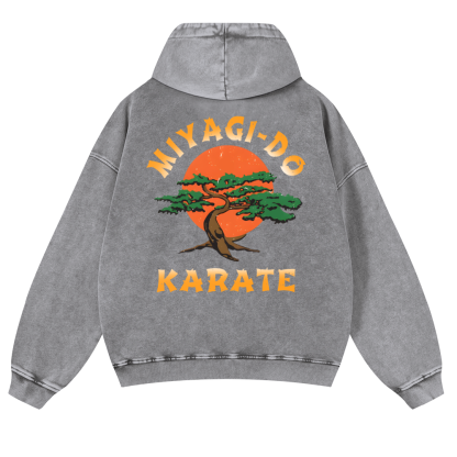Miyag--do Karate Vintage Washed Cotton Back Art Hoodie