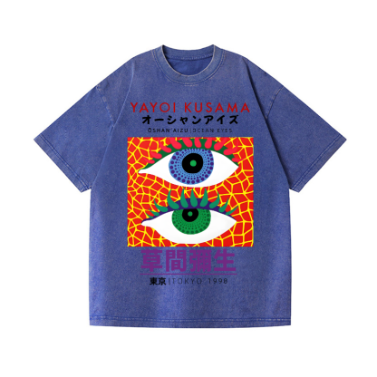 Yayoi Kusama Vintage Wash Japanese Design T-Shirt