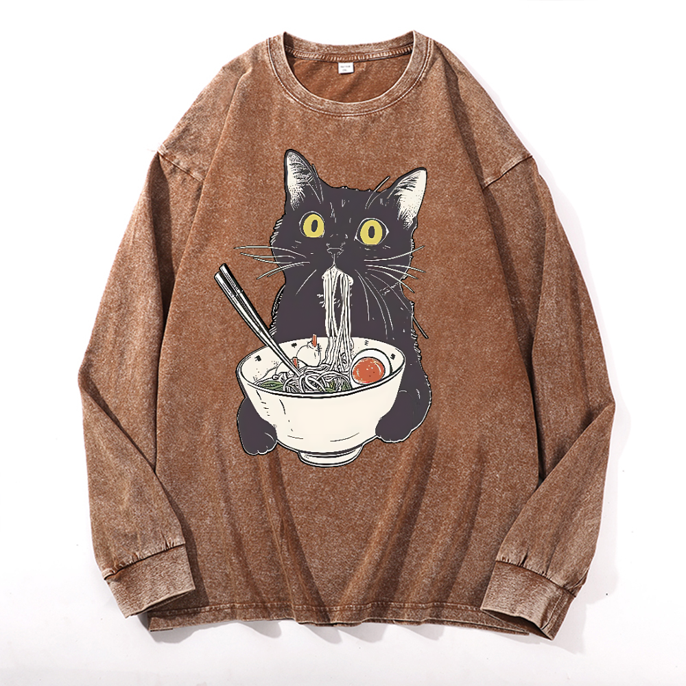 Vintage Cotton Wash Crewneck Sweatshirt