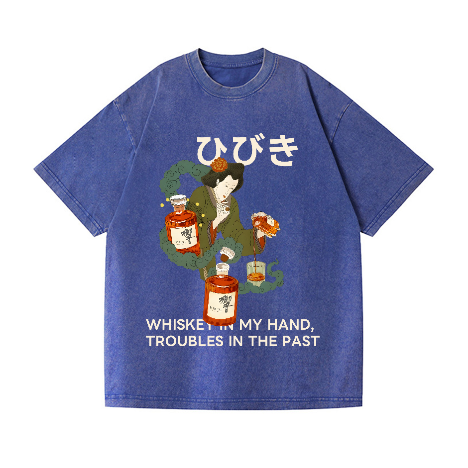 Hibiki Vintage Wash Japanese Design T-Shirt