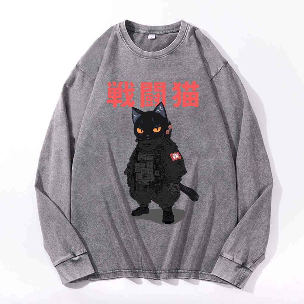 Vintage Cotton Wash Crewneck Sweatshirt