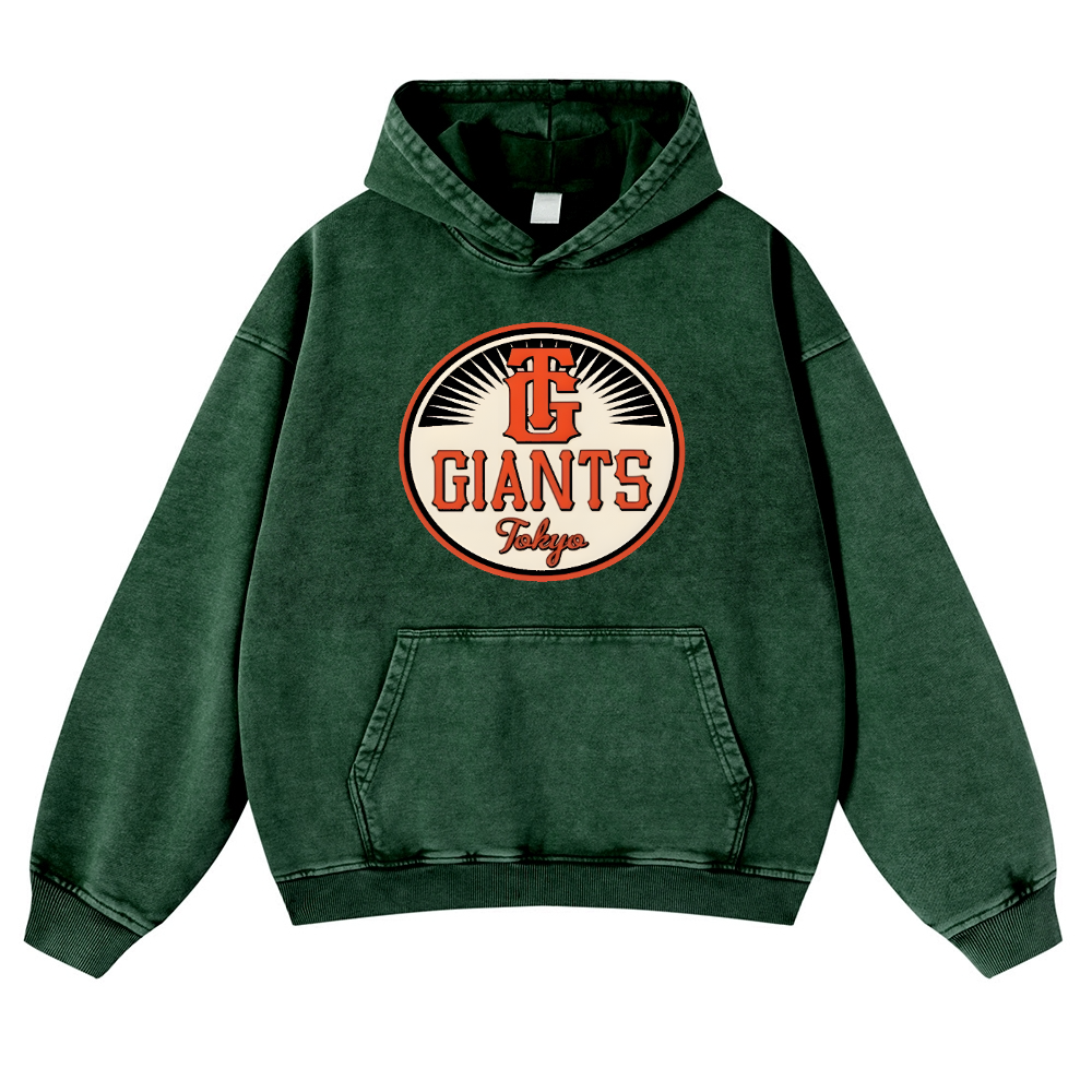 Tokyo Giants Vintage Washed Thick Cotton Hoodie