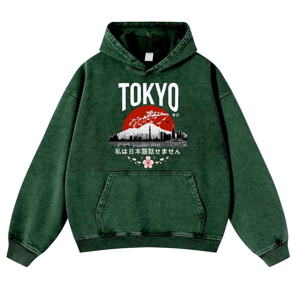 The Beauty of Tokyo Vintage Washed Thick Cotton Hoodie