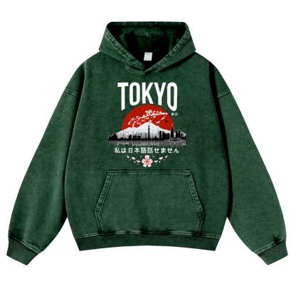 The Beauty of Tokyo Vintage Washed Thick Cotton Hoodie