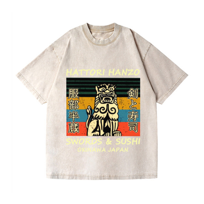 Hattori Hanzo Vintage Wash Japanese Design T-Shirt