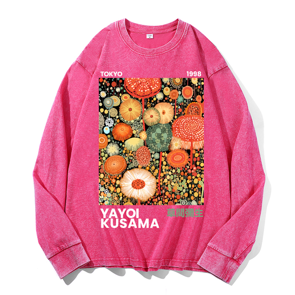 Yayoi Kusama Vintage Cotton Wash Crewneck Sweatshirt