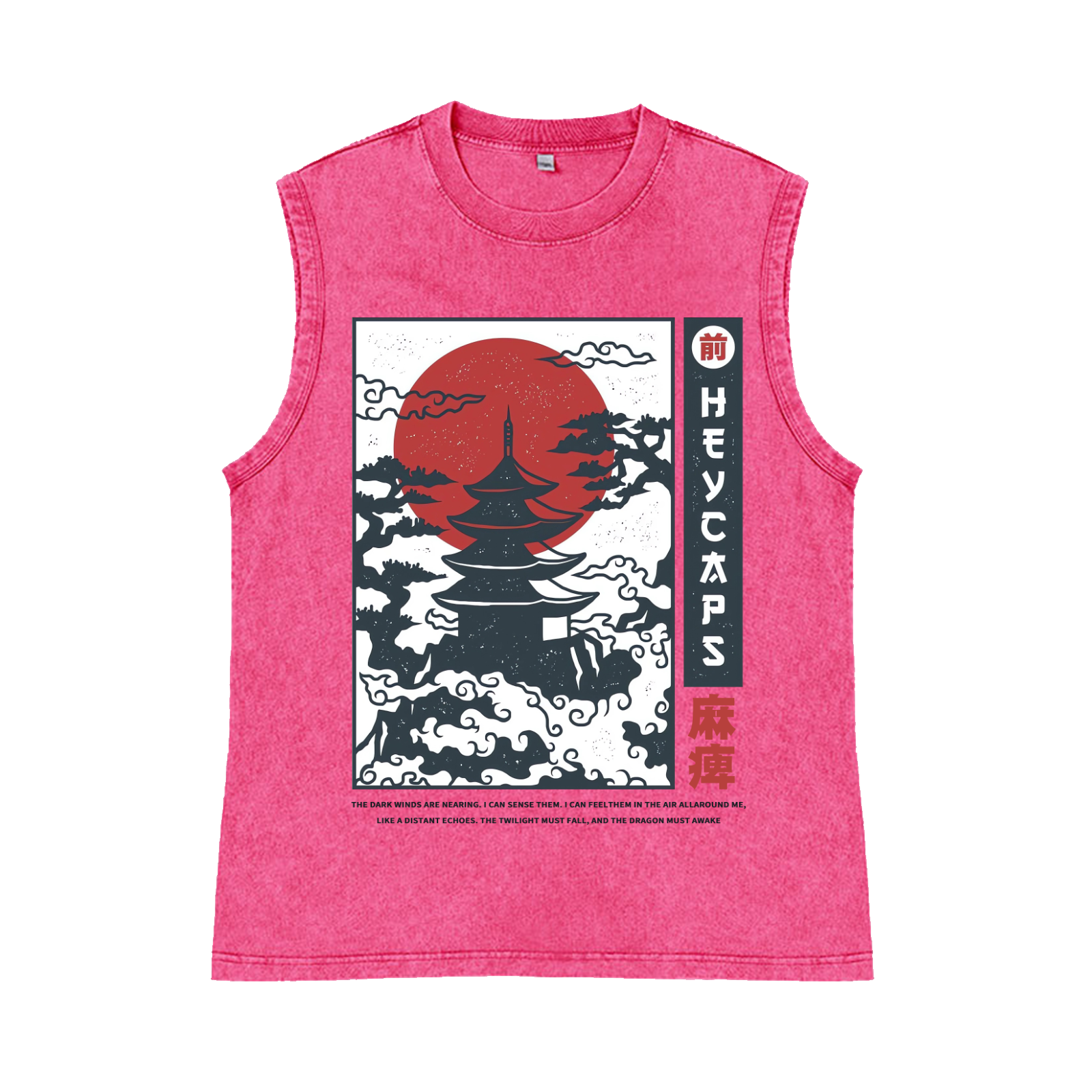 Pure Cotton Wash-Dyed Sleeveless Tank Top