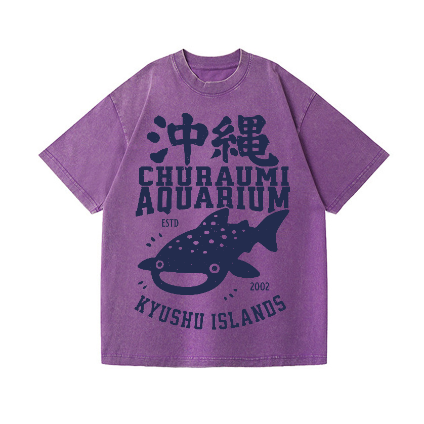 Churaumi Aquarium Vintage Wash Japanese Design T-Shirt