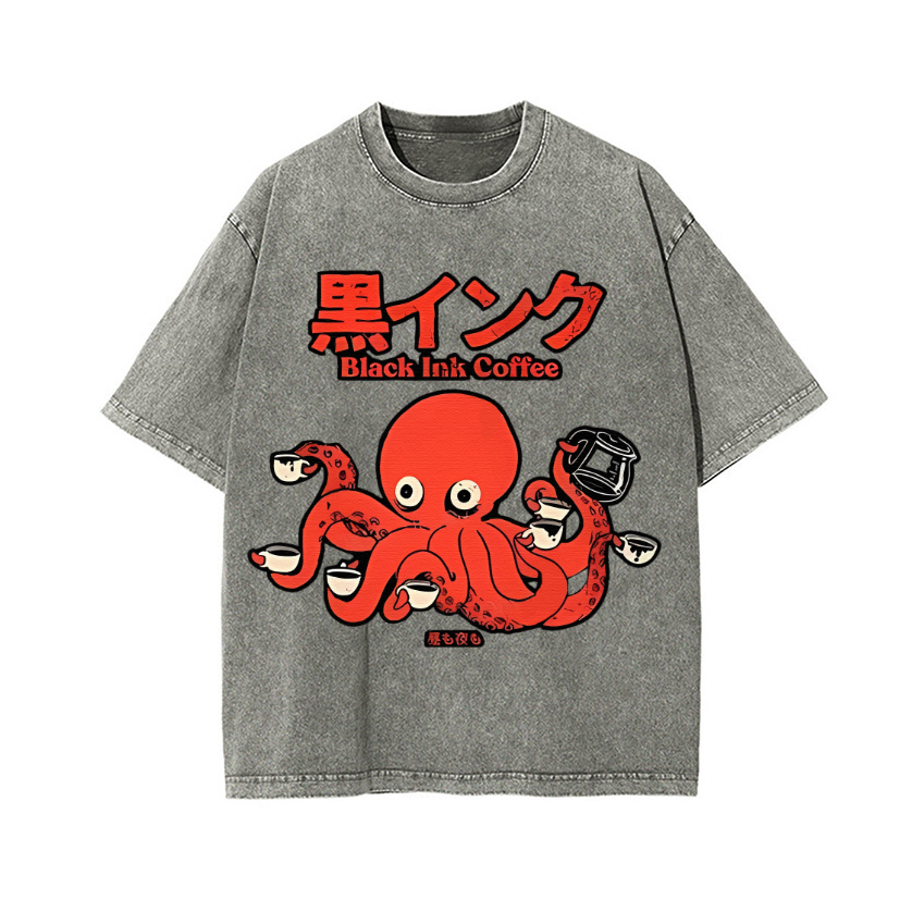 Vintage Wash Japanese Design T-Shirt