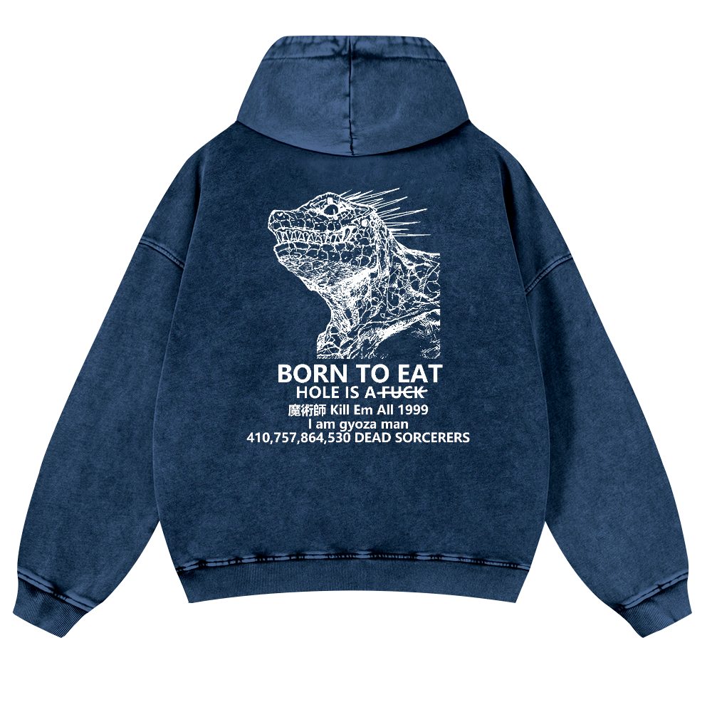 Dorohedoro Anime Vintage Washed Cotton Back Art Hoodie