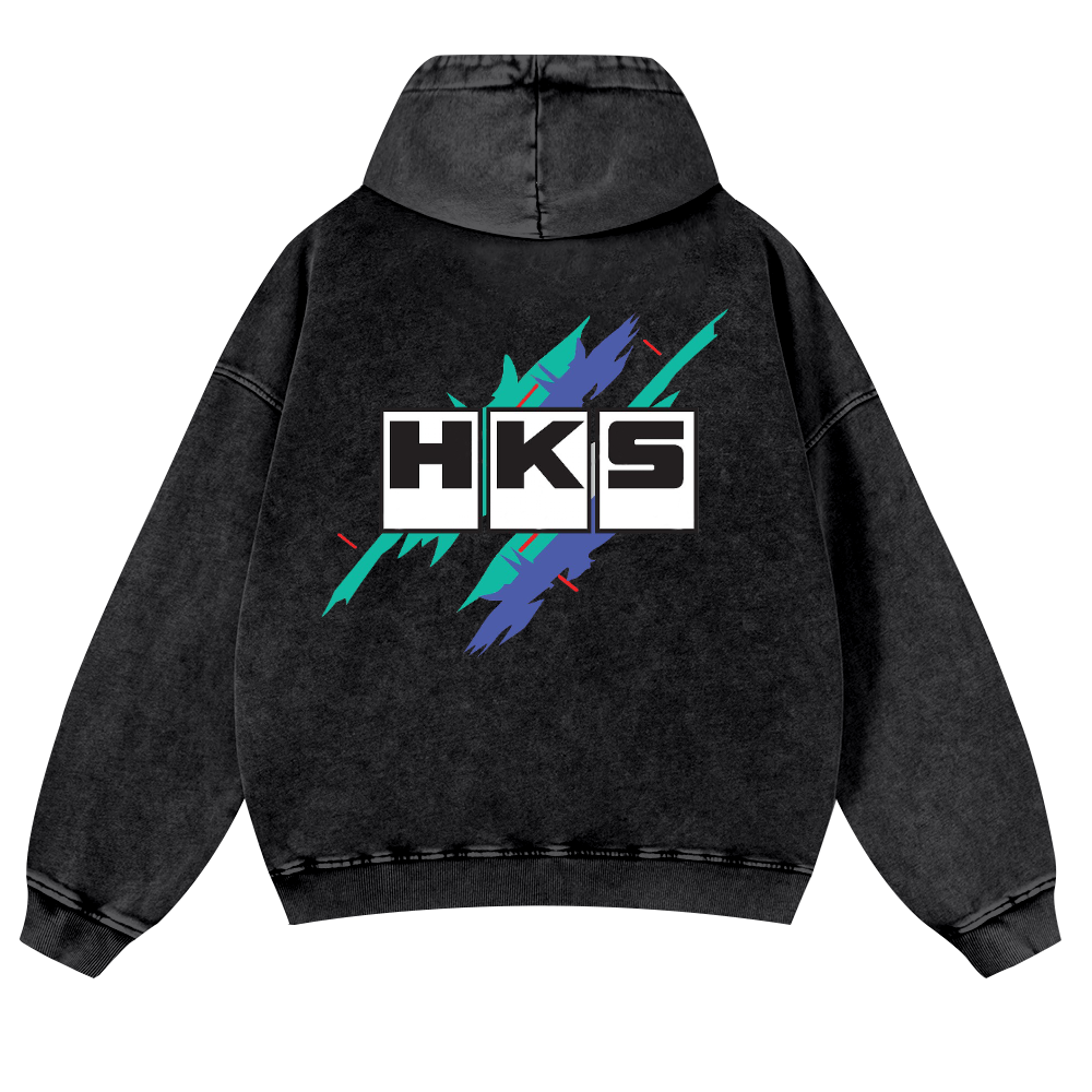 HKS Vintage Washed Cotton Back Art Hoodie