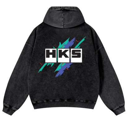 HKS Vintage Washed Cotton Back Art Hoodie