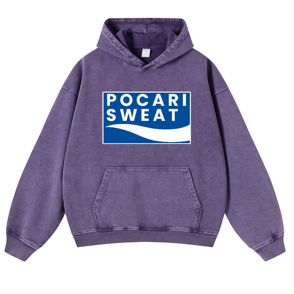 Pocari Sweat Vintage Washed Thick Cotton Hoodie