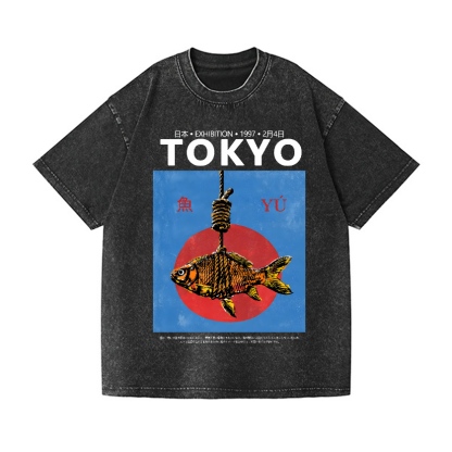 Tokyo Fish Vintage Wash Japanese Design T-Shirt