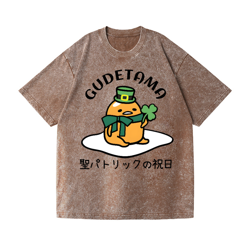 Egg Saint Patrick Vintage Wash Japanese Design T-Shirt
