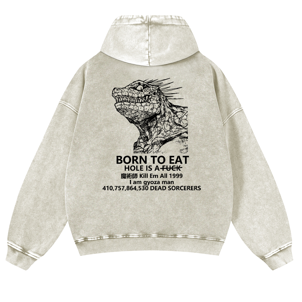 Dorohedoro Anime Vintage Washed Cotton Back Art Hoodie