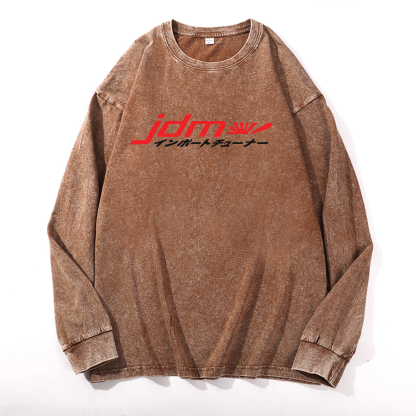 Vintage Cotton Wash Crewneck Sweatshirt