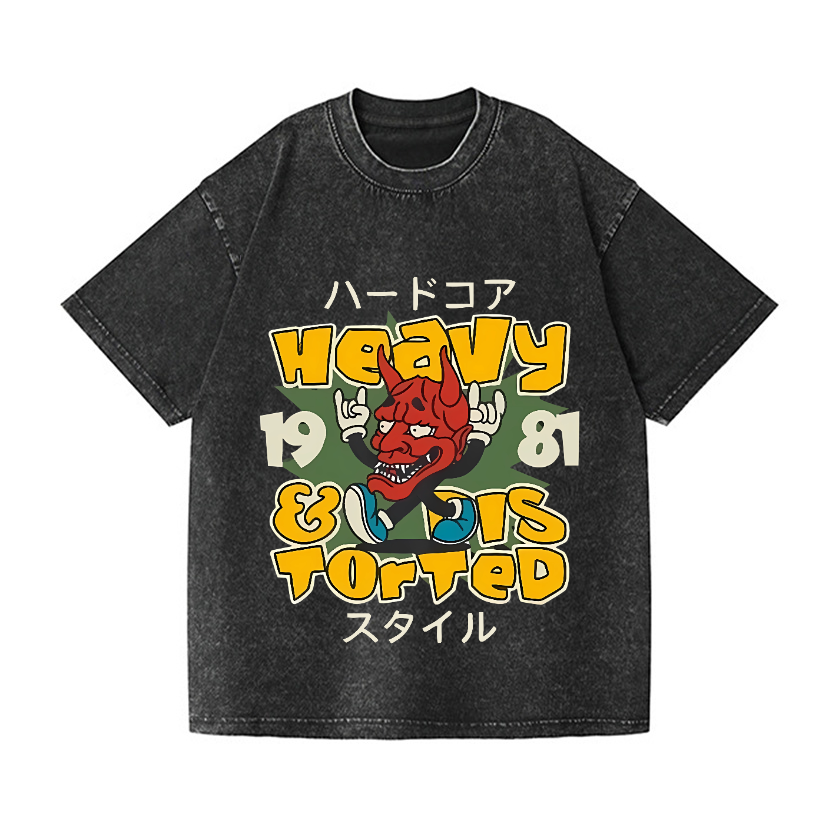 Hannya Vintage Wash Japanese Design T-Shirt