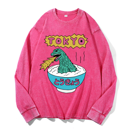 Vintage Cotton Wash Crewneck Sweatshirt