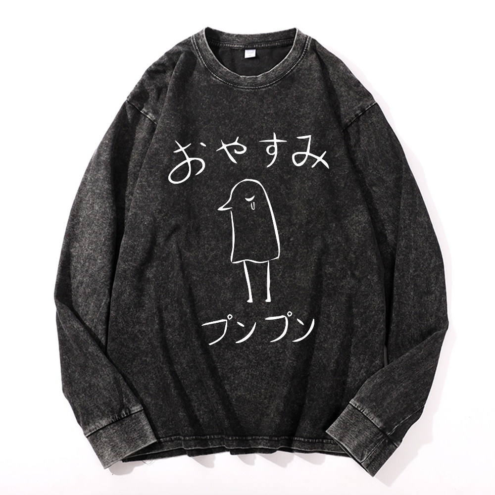 Vintage Cotton Wash Crewneck Sweatshirt