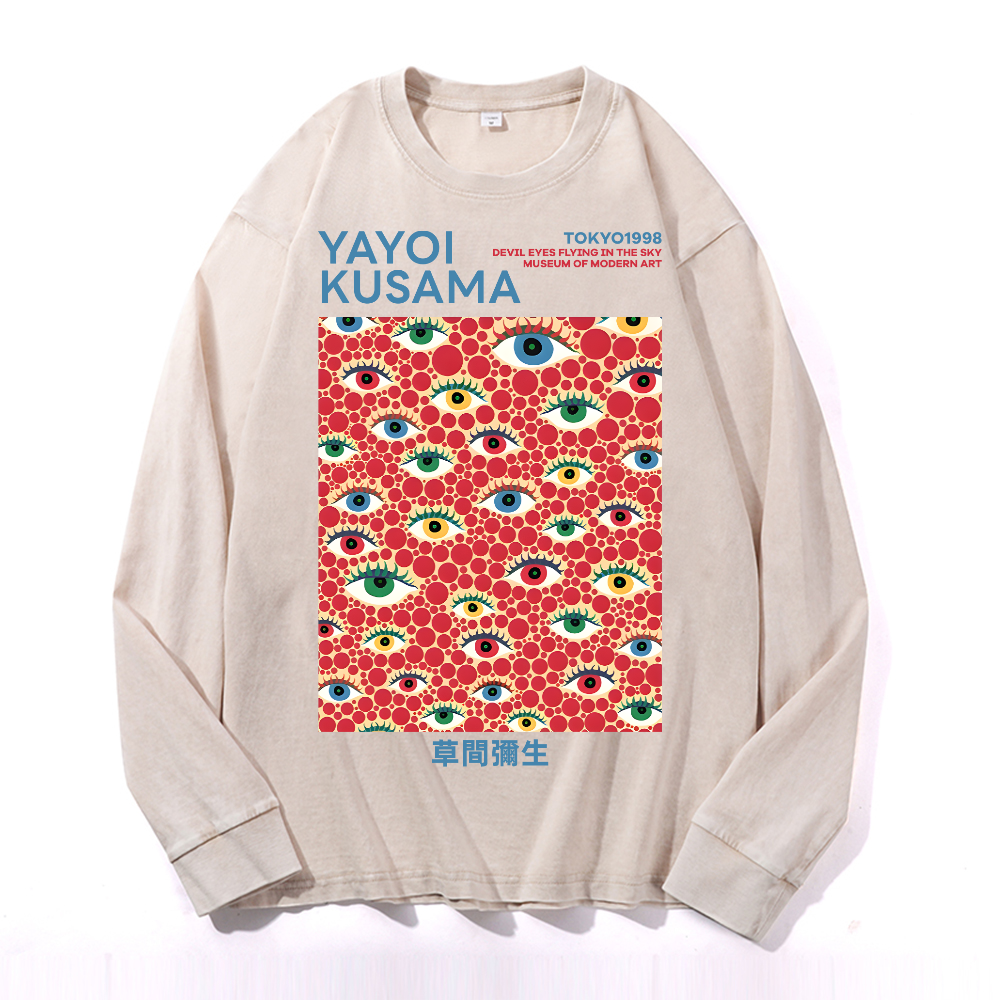 Yayoi Kusama Vintage Cotton Wash Long-sleeve T-shirt