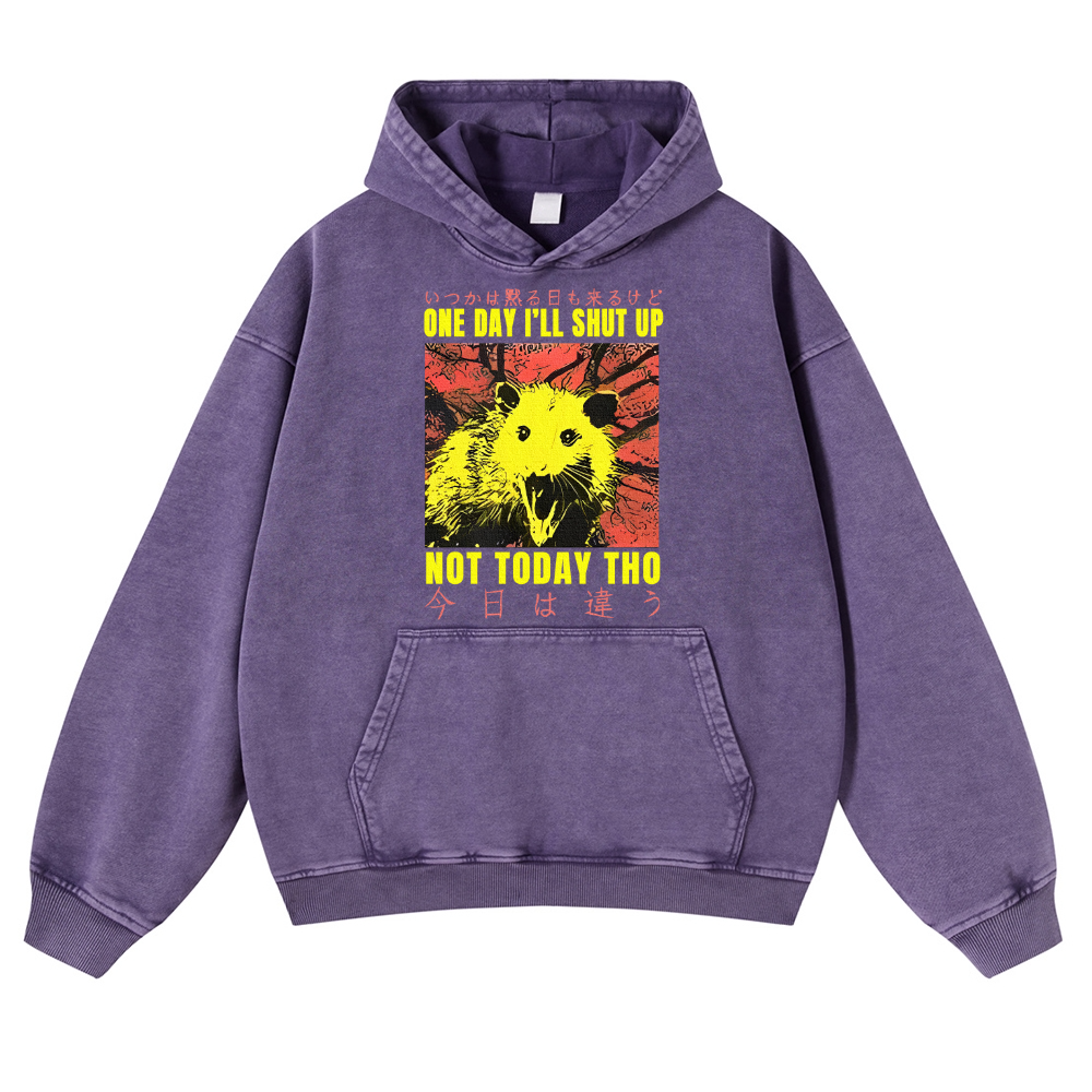 No Silence Today Vintage Washed Thick Cotton Hoodie