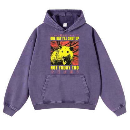 No Silence Today Vintage Washed Thick Cotton Hoodie