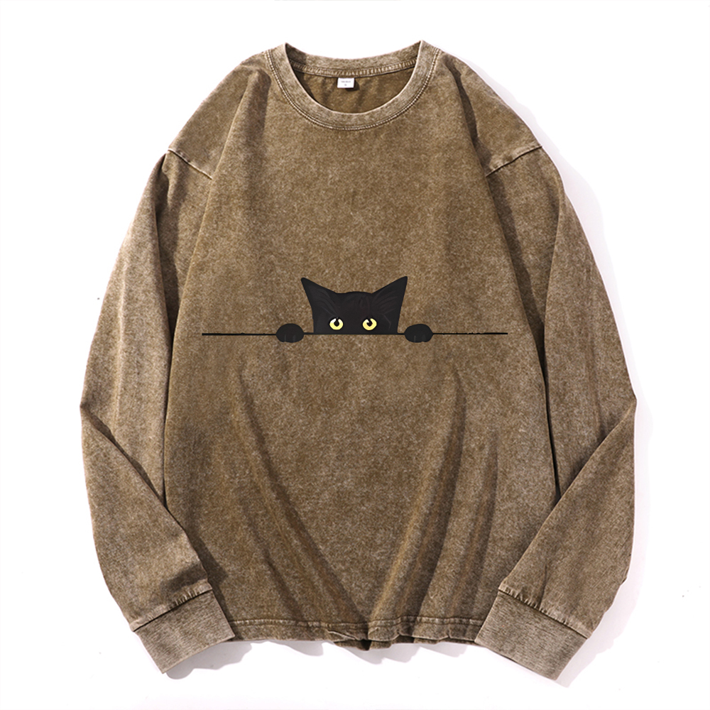 Vintage Cotton Wash Crewneck Sweatshirt