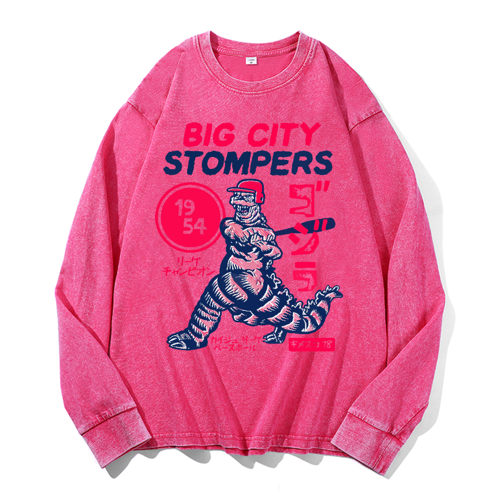 Big City Stompers Vintage Cotton Wash Crewneck Sweatshirt