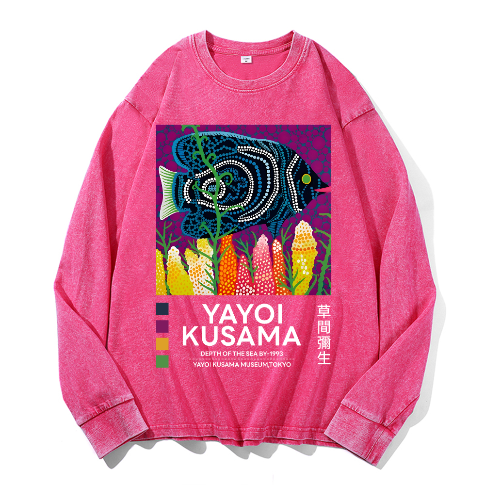 Yayoi Kusama Vintage Cotton Wash Long-sleeve T-shirt