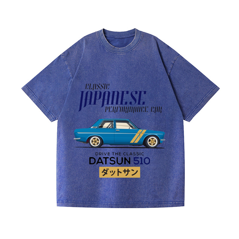Nissan Datsun 510 Vintage Wash Japanese Design T-Shirt