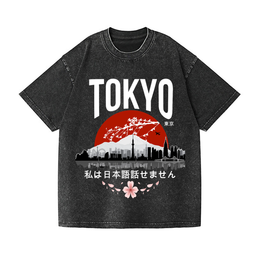 The Beauty of Tokyo Vintage Wash Japanese Design T-Shirt