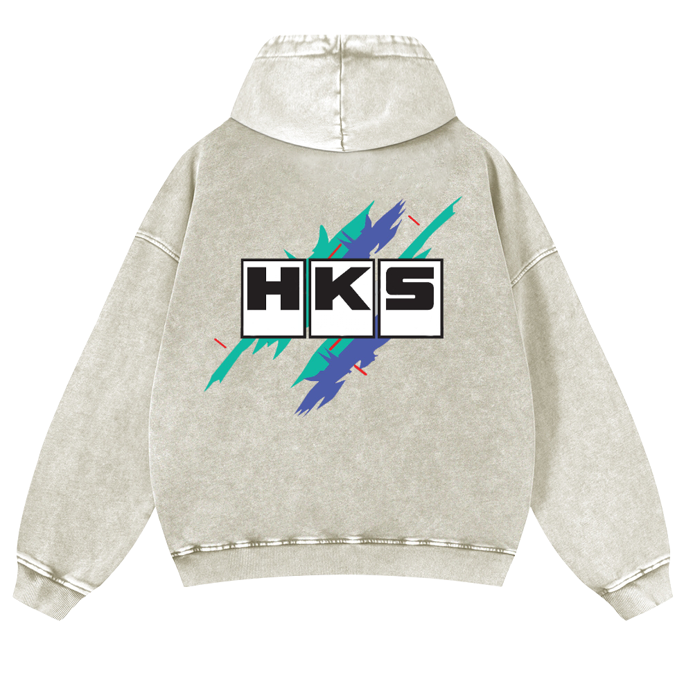 HKS Vintage Washed Cotton Back Art Hoodie