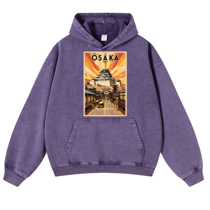 Osaka Vintage Washed Thick Cotton Hoodie