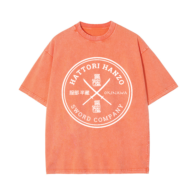 Hattori Hanzo Sword Company Vintage Wash Japanese Design T-Shirt