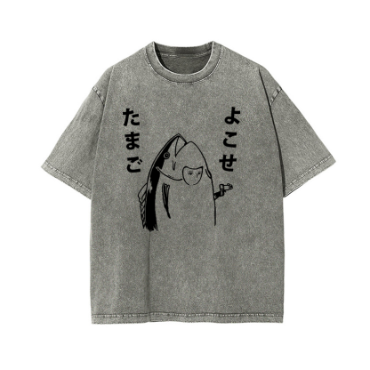 Takoyaki and Ramen Vintage Wash Japanese Design T-Shirt